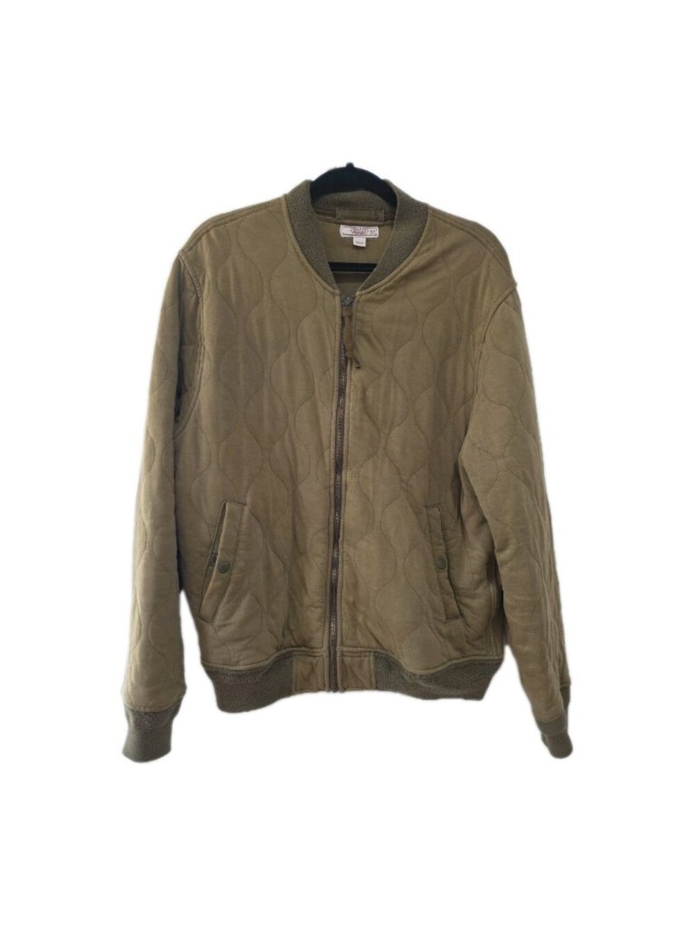 Wallace & Barnes Quilted Bomber Jacket Mens J Crew Army Green M Utility Chore